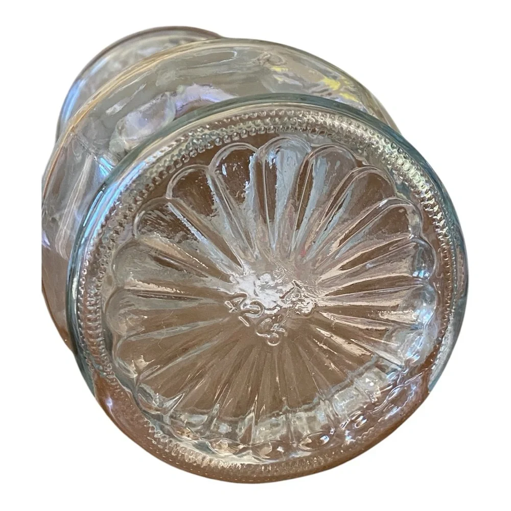 Vintage Hoosier Glass 4093-B Hexagonal Fluted Clear Vase 9.75